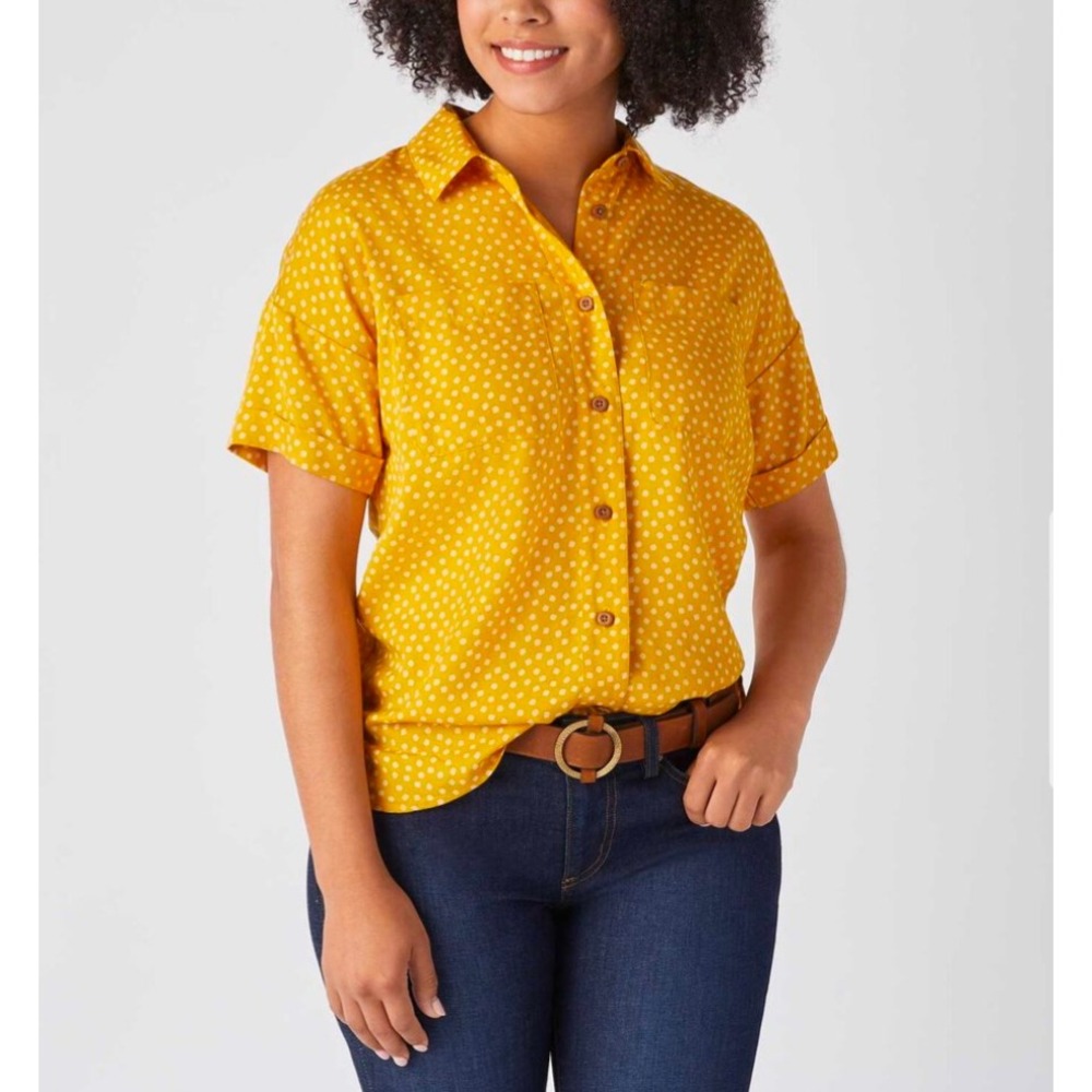 Duluth Womens Tencel Drop Shoulder Printed Polka Dot Button Up Shirt
Item 56470
